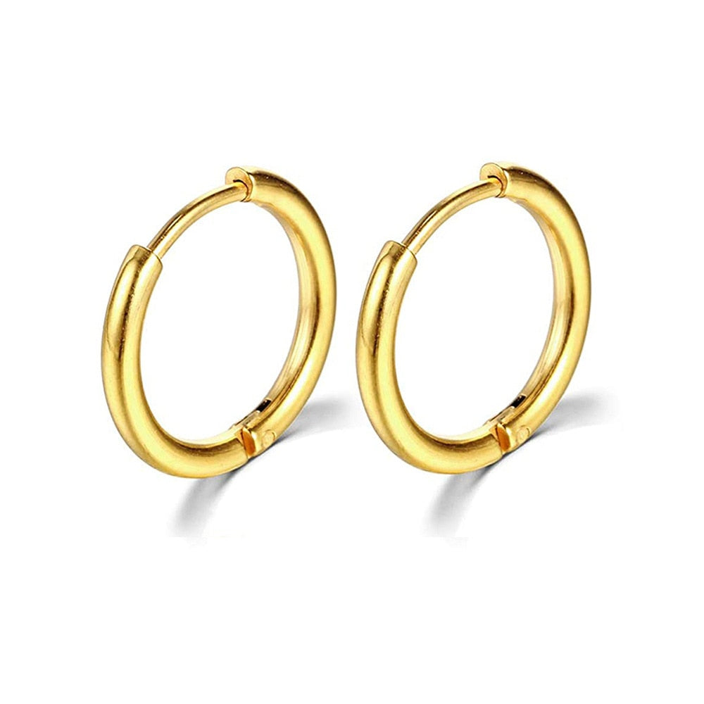 2026 New Simple Stainless Steel Small Hoop Earrings for Women Men Cartilage Ear Piercing Jewelry Pendientes Hombre Mujer