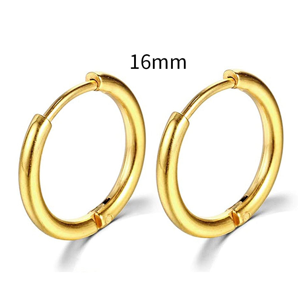 2026 New Simple Stainless Steel Small Hoop Earrings for Women Men Cartilage Ear Piercing Jewelry Pendientes Hombre Mujer