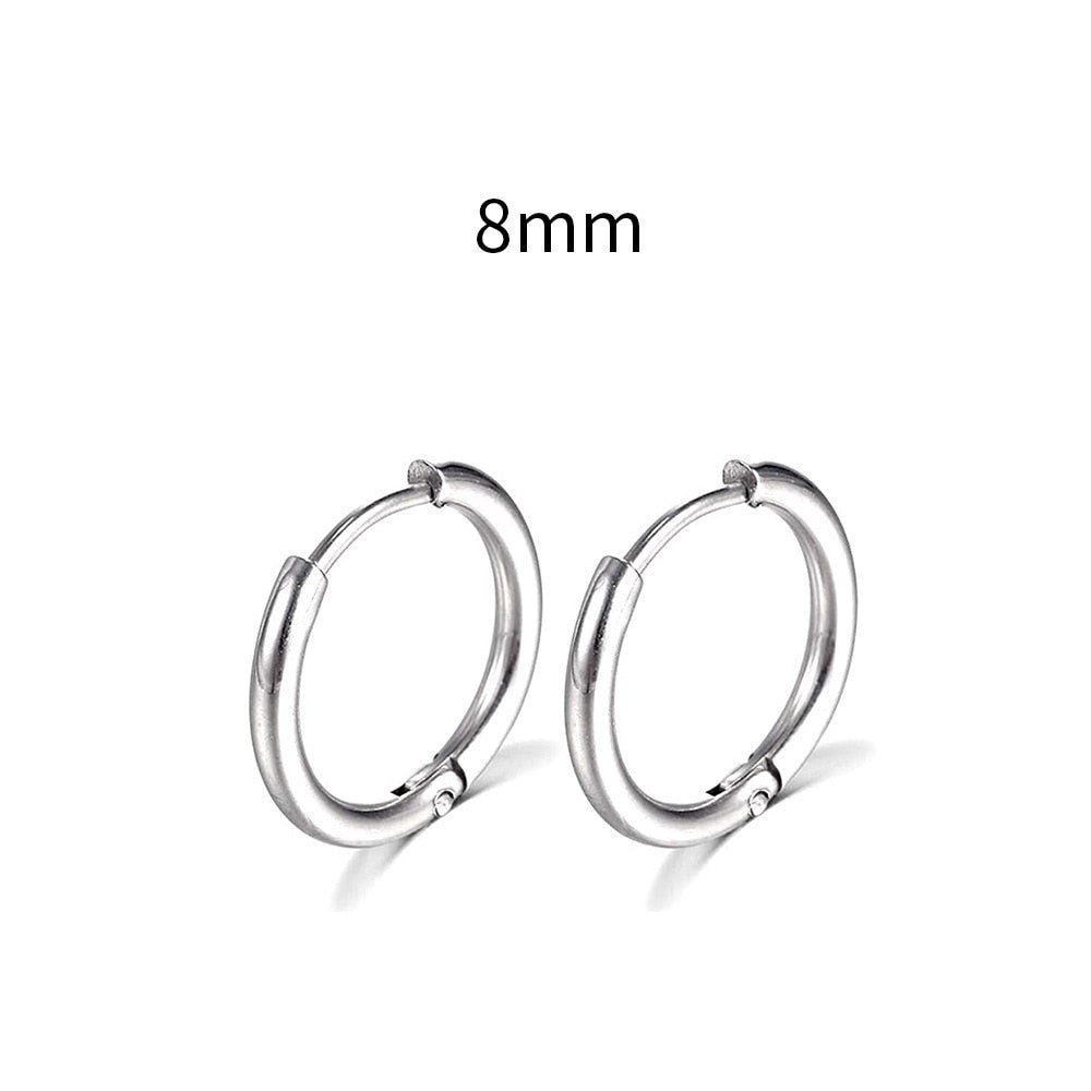 2026 New Simple Stainless Steel Small Hoop Earrings for Women Men Cartilage Ear Piercing Jewelry Pendientes Hombre Mujer