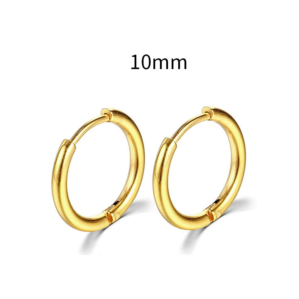2026 New Simple Stainless Steel Small Hoop Earrings for Women Men Cartilage Ear Piercing Jewelry Pendientes Hombre Mujer
