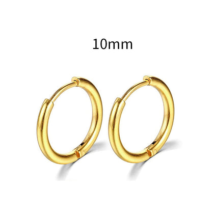 2026 New Simple Stainless Steel Small Hoop Earrings for Women Men Cartilage Ear Piercing Jewelry Pendientes Hombre Mujer