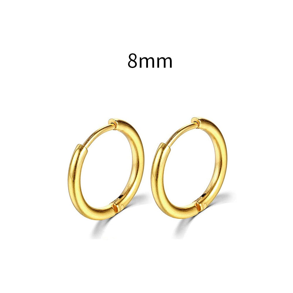 2026 New Simple Stainless Steel Small Hoop Earrings for Women Men Cartilage Ear Piercing Jewelry Pendientes Hombre Mujer