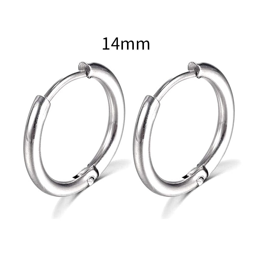 2026 New Simple Stainless Steel Small Hoop Earrings for Women Men Cartilage Ear Piercing Jewelry Pendientes Hombre Mujer