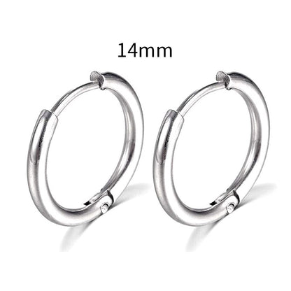 2026 New Simple Stainless Steel Small Hoop Earrings for Women Men Cartilage Ear Piercing Jewelry Pendientes Hombre Mujer