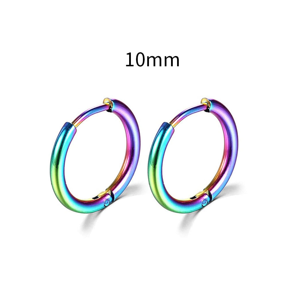 2026 New Simple Stainless Steel Small Hoop Earrings for Women Men Cartilage Ear Piercing Jewelry Pendientes Hombre Mujer