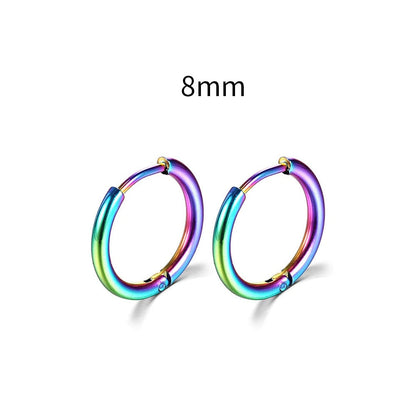 2026 New Simple Stainless Steel Small Hoop Earrings for Women Men Cartilage Ear Piercing Jewelry Pendientes Hombre Mujer