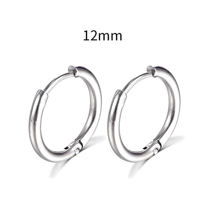 2026 New Simple Stainless Steel Small Hoop Earrings for Women Men Cartilage Ear Piercing Jewelry Pendientes Hombre Mujer
