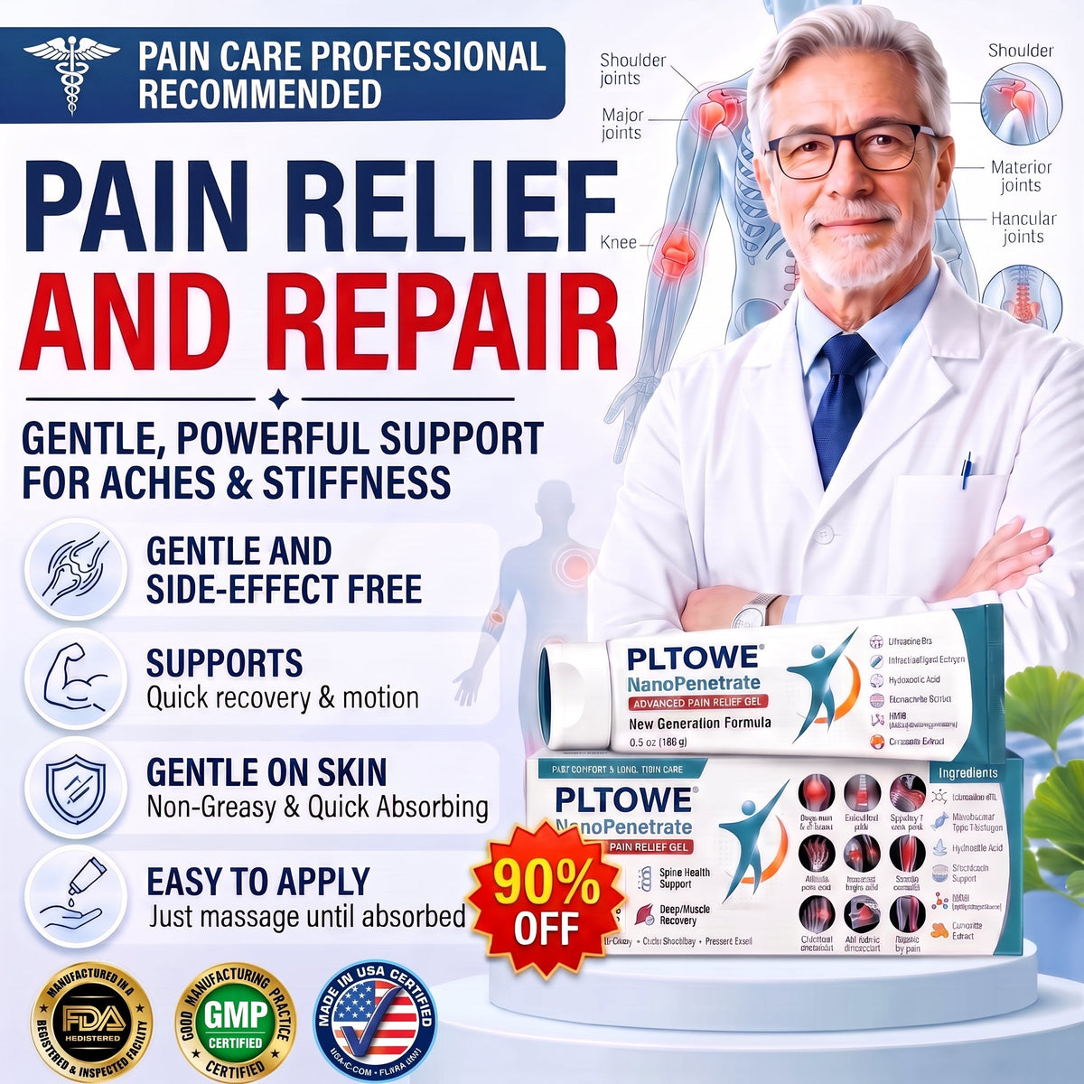 PLTOWE® NanoPenetrate Advanced Pain Relief Gel