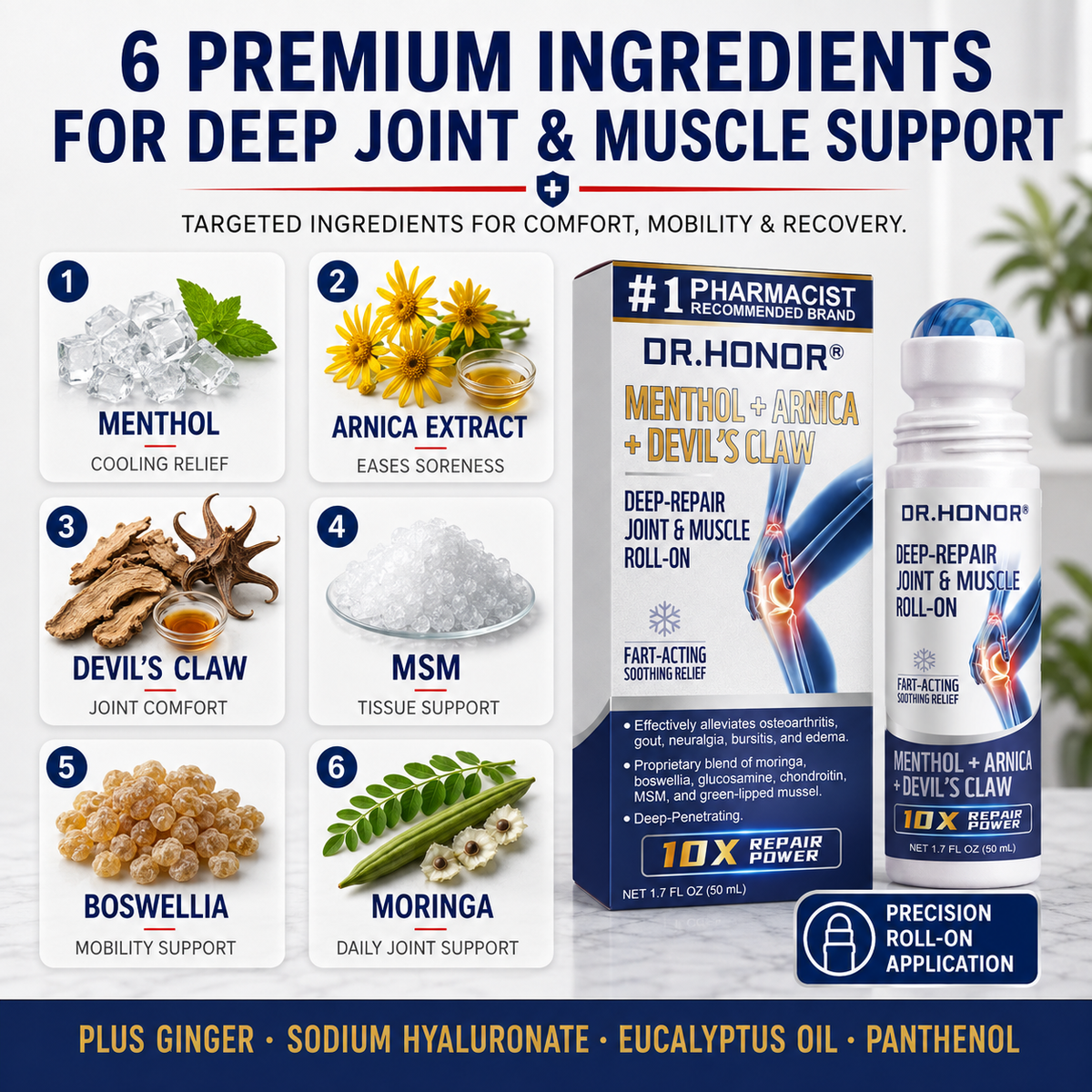 ✅𝐃𝐑.𝐇𝐎𝐍𝐎𝐑® 𝗠𝗲𝗻𝘁𝗵𝗼𝗹 · 𝗔𝗿𝗻𝗶𝗰𝗮 × 𝗗𝗲𝘃𝗶𝗹’𝘀 𝗖𝗹𝗮𝘄 10-𝐢𝐧-𝟏 𝐀𝐝𝐯𝐚𝐧𝐜𝐞𝐝 𝐉𝐨𝐢𝐧𝐭 & 𝐌𝐮𝐬𝐜𝐥𝐞 𝐑𝐞𝐩𝐚𝐢𝐫 𝐑𝐨𝐥𝐥-𝐎𝐧 (𝐅𝐚𝐬𝐭-𝐀𝐜𝐭𝐢𝐧𝐠 𝐒𝐨𝐨𝐭𝐡𝐢𝐧𝐠 𝐑𝐞𝐥𝐢𝐞𝐟) | 𝐅𝐨𝐫 𝐎𝐬𝐭𝐞𝐨𝐚𝐫𝐭𝐡𝐫𝐢𝐭𝐢𝐬, 𝐆𝐨𝐮𝐭, 𝐍𝐞𝐮𝐫𝐚𝐥𝐠𝐢𝐚, 𝐁𝐮𝐫𝐬𝐢𝐭𝐢𝐬, 𝐒𝐰𝐞𝐥𝐥𝐢𝐧𝐠 & 𝐄𝐝𝐞𝐦𝐚 | 𝐅𝐚𝐬𝐭-𝐀𝐛𝐬𝐨𝐫𝐛𝐢𝐧𝐠, 𝐍𝐨𝐧-𝐆𝐫𝐞𝐚𝐬𝐲, 𝐍𝐨-𝐌𝐞𝐬𝐬, 𝐓𝐚𝐫𝐠𝐞𝐭𝐞𝐝 𝐀𝐩𝐩𝐥𝐢𝐜𝐚𝐭𝐢𝐨𝐧